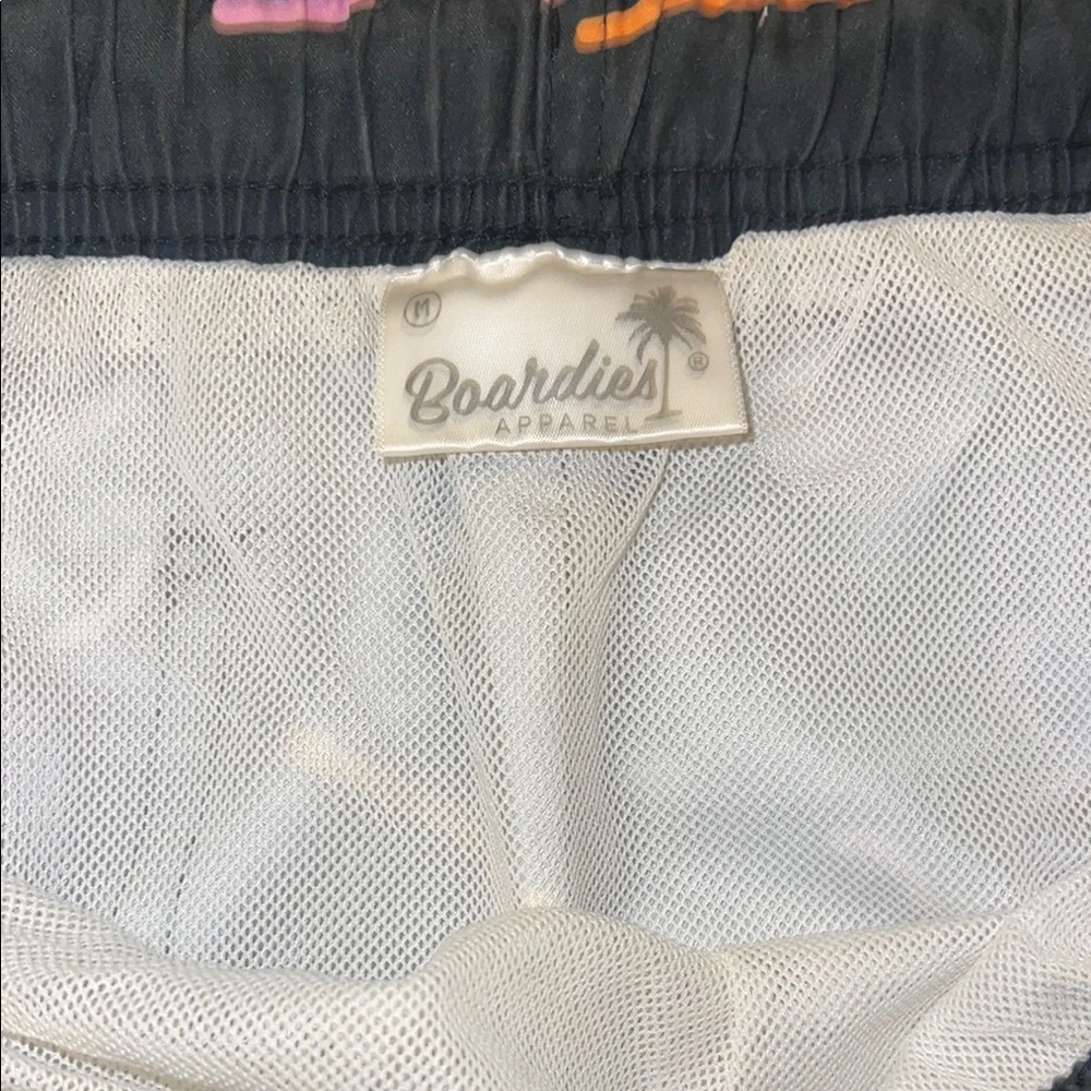 Boardies Black Swim Shorts‎ with Abstract Design
